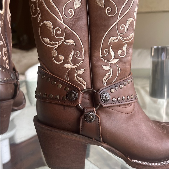 J.B. Dillon Dark Brown Leather Boots - Picture 7 of 10